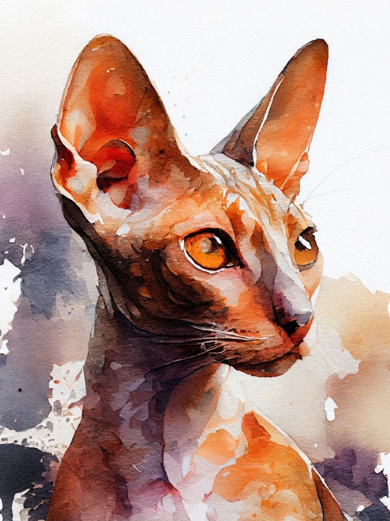 Picture of CAT WATERCOLOR PAINTING ANIMAL