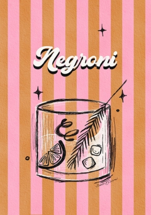 Picture of NEGRONI DRINK ON STRIPES