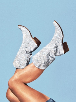 Picture of THESE BOOTS   GLITTER BLUE II