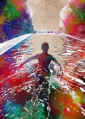 Picture of SWIMMER SPORT ART #SWIMMER #SPORT