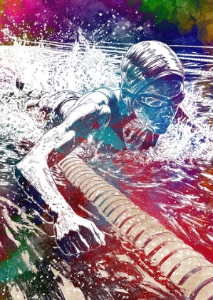 Picture of SWIMMER SPORT ART #SWIMMER #SPORT