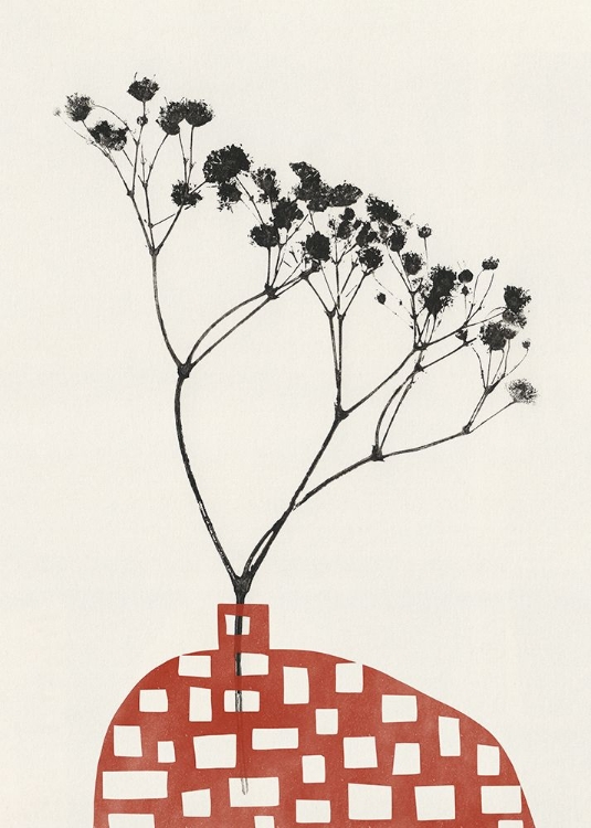 Picture of GYPSOPHILA IN A RED VASE