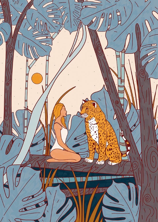 Picture of THE GIRL AND THE LEOPARD