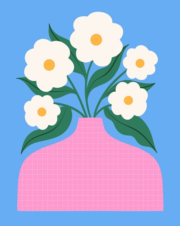 Picture of FLOWERS IN PINK VASE