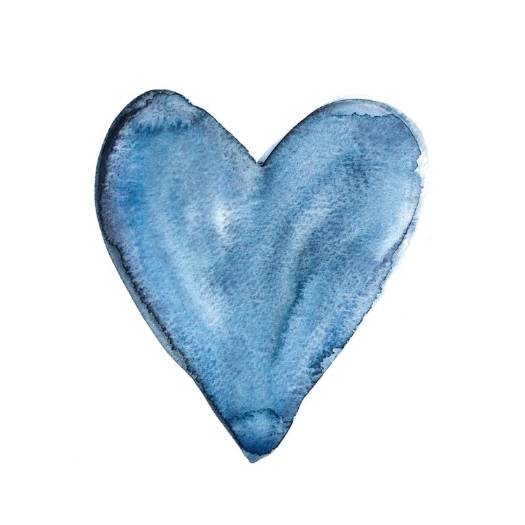 Picture of WATERCOLOR HEART BLUE