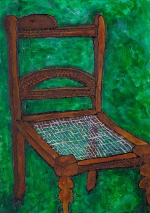 Picture of WOODEN  CHAIR ON GREEN