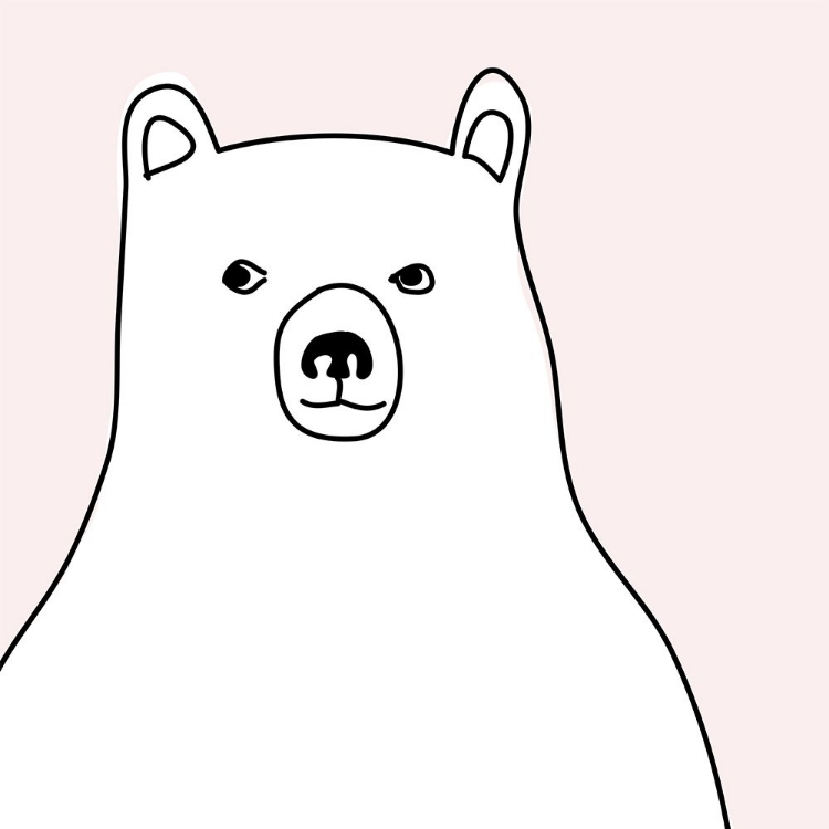 Picture of BEAR IN A PINK SQUARE