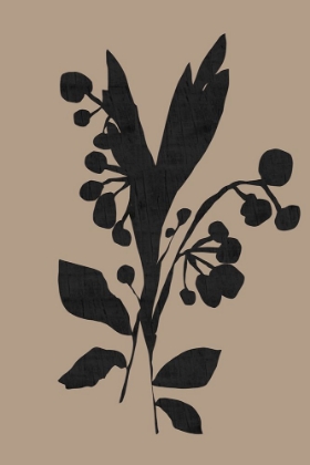 Picture of BLACK FLORAL BUDS MODERN BOTANICAL SILHOUETTE