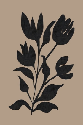 Picture of BLACK TULIPS MODERN BOTANICAL SILHOUETTE