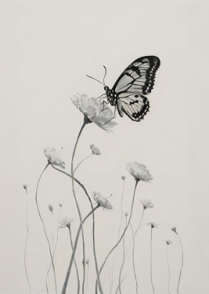 Picture of BUTTERFLY AND FLOWERS