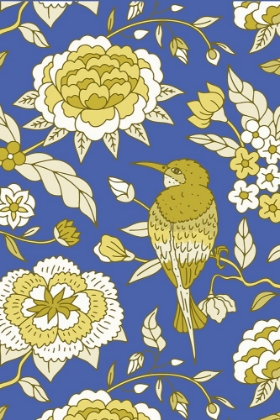 Picture of GOLDEN CHINOISERIE BIRD AND FLOWERS