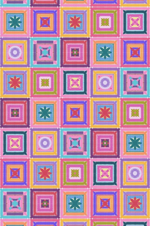 Picture of COLORFUL DIGITAL GRANDMA SQUARES I