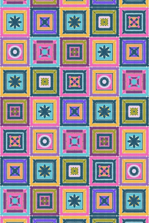 Picture of COLORFUL DIGITAL GRANDMA SQUARES II