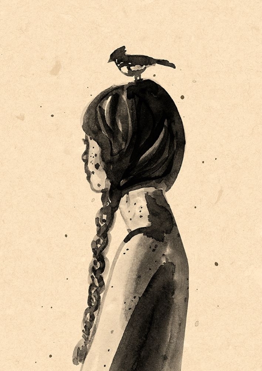 Picture of GIRL WITH BIRD