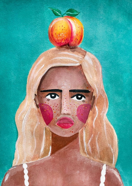 Picture of WOMAN WITH PEACH