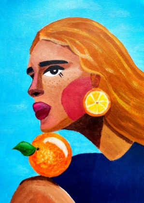 Picture of WOMAN WITH ORANGE