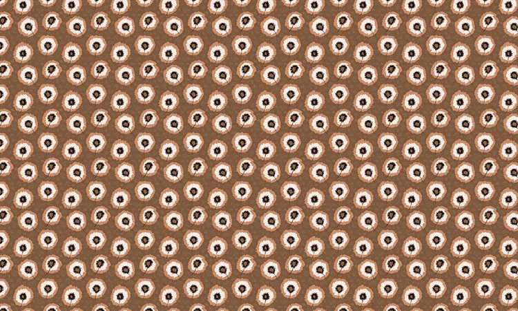 Picture of POLKA DOT FLOWER FRINGES MOCHA GOLD