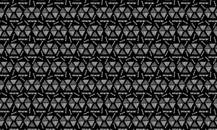 Picture of TRIBAL ETHNIC TRIANGLES SHAPES GRAY BLACK