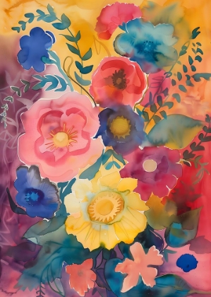 Picture of WATERCOLOR FLORAL NO. 6