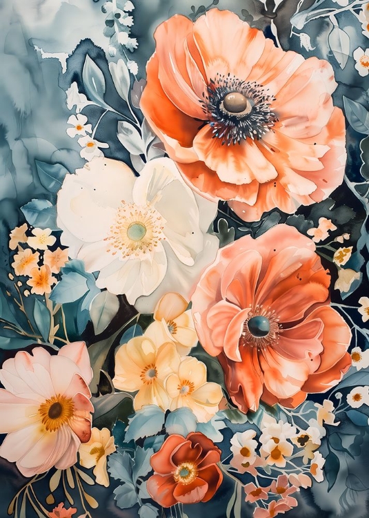 Picture of WATERCOLOR FLORAL NO. 7