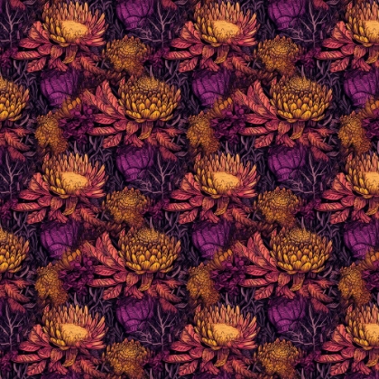 Picture of PATTERN 2 FLOWERS PURPLE