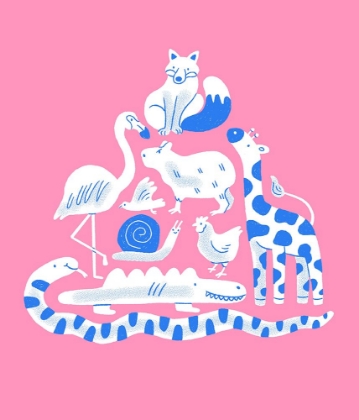 Picture of PINK ANIMAL COLLAGE