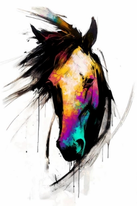 Picture of HORSE WILD TRIBAL ILLUSTRATION ART 02