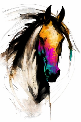 Picture of HORSE WILD TRIBAL ILLUSTRATION ART 01