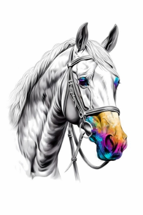 Picture of HORSE WILD TRIBAL ILLUSTRATION ART 03