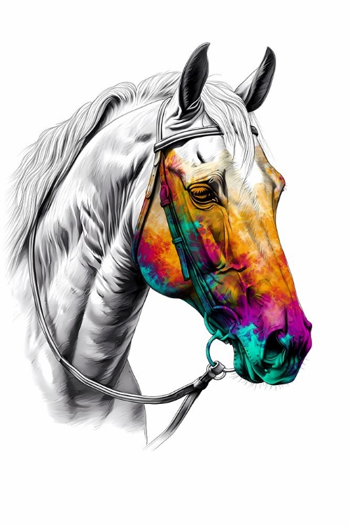 Picture of HORSE WILD TRIBAL ILLUSTRATION ART 04