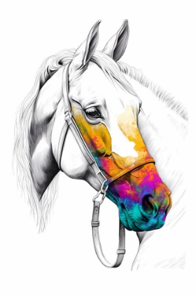 Picture of HORSE WILD TRIBAL ILLUSTRATION ART 05