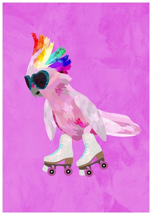 Picture of ROLLERSKATING PINK COCKATOO