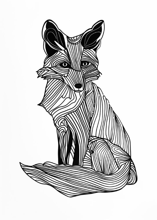 Picture of LINES ART FOX