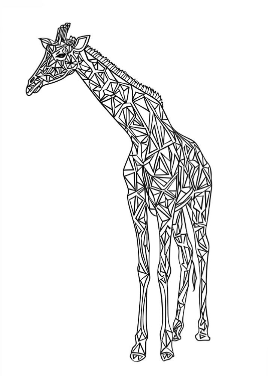 Picture of LINES ART GIRAFFE