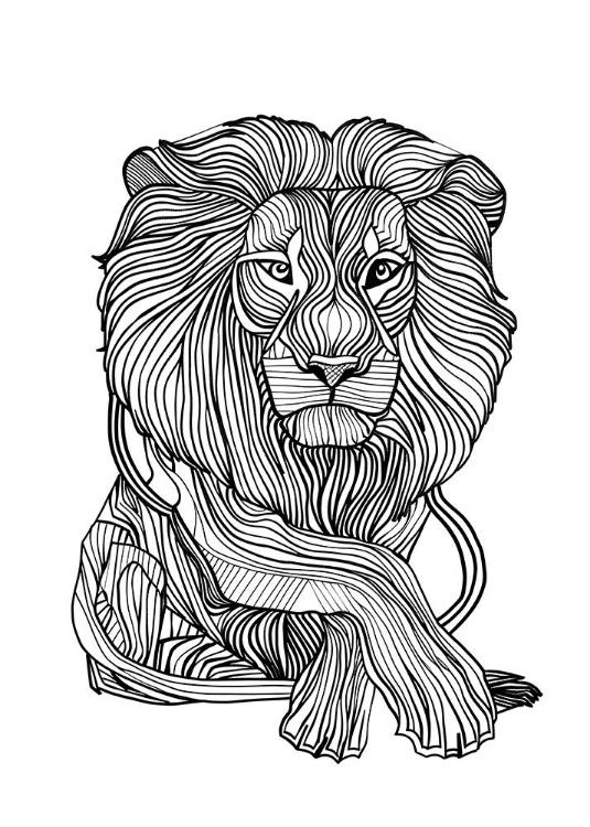 Picture of LINES ART LION