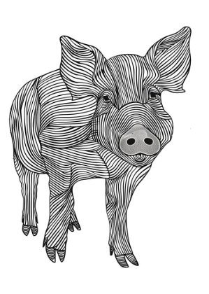 Picture of LINES ART PIG
