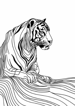 Picture of LINES ART TIGER