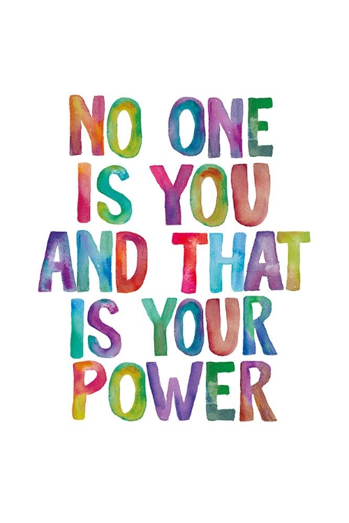 Picture of NO ONE IS YOU AND THAT IS YOUR POWER