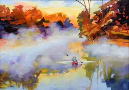 Picture of PADDLING IN THE MIST