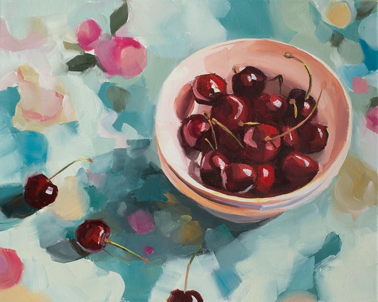 Picture of CHERRIES ON TABLECLOTH