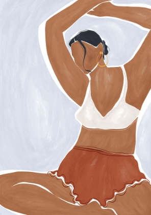 Picture of WOMAN DOING YOGA IN BIKINI PRINT BY IVY GREEN ILLUSTRATIONS