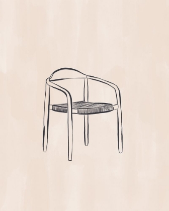 Picture of DESIGN CHAIR LINE ART PRINT BY IVY GREEN ILLUSTRATIONS 4 5 RATIO