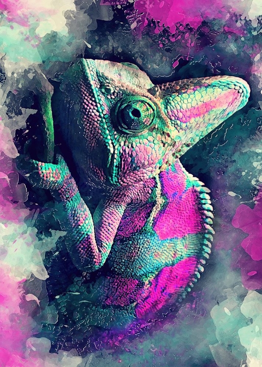 Picture of CHAMELEON1 ANIMAL ART