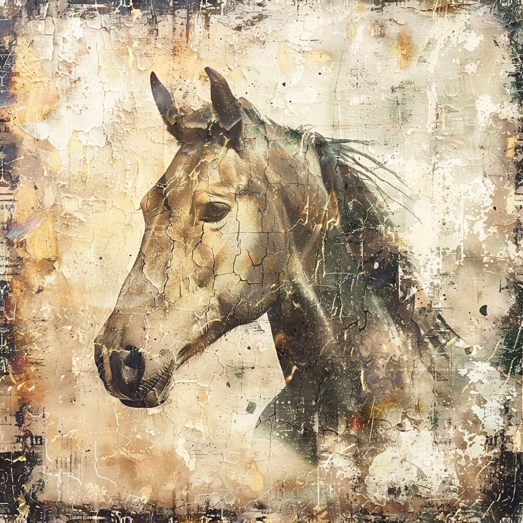 Picture of HORSE VINTAGE ART ILLUSTRATION 01