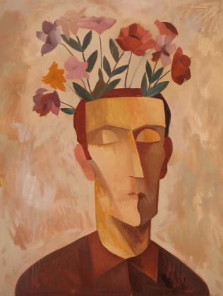 Picture of MAN WITH FLOWERS