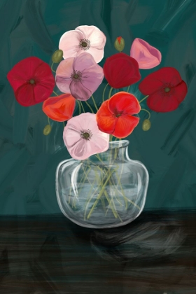 Picture of VASE WITH POPPYS