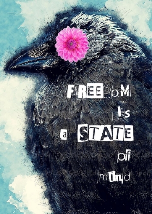 Picture of FREEDOM IS A STATE OF MIND COLLAGE ART