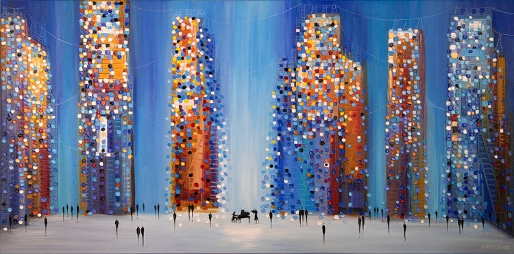 Picture of ERMILKINA MUSIC IN THE CITY 24X48 OIL