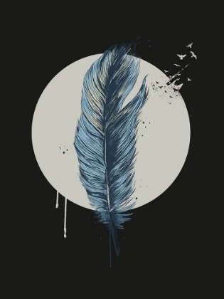 Picture of FEATHER IN A CIRCLE (DARK)