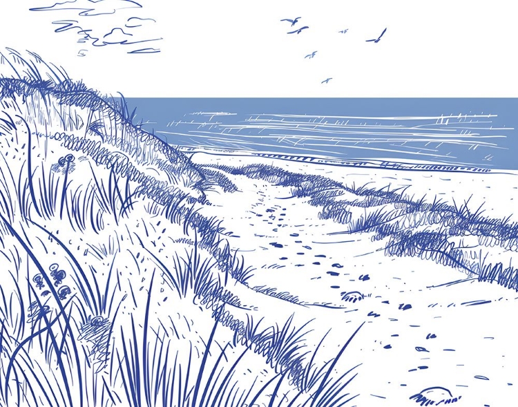 Picture of SEASIDE SKETCH HORIZONTAL